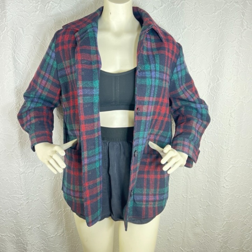 Pendleton Wool Plaid Blazer Jacket Womens Size S‎